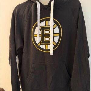 Boston Bruins Black Pullover Hoodie with Logo